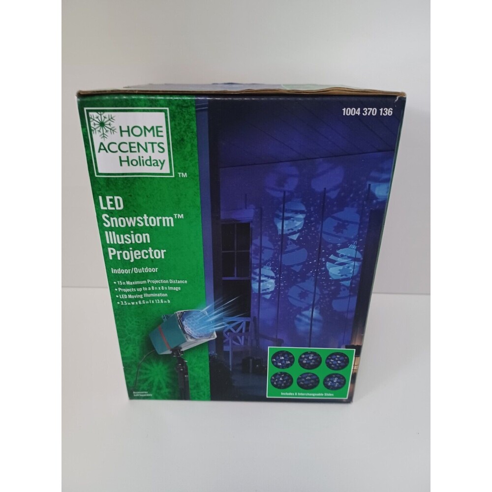 NEW‎ Home Accents Holiday 13.5 in LED Snowstorm  Illusion Projector Images